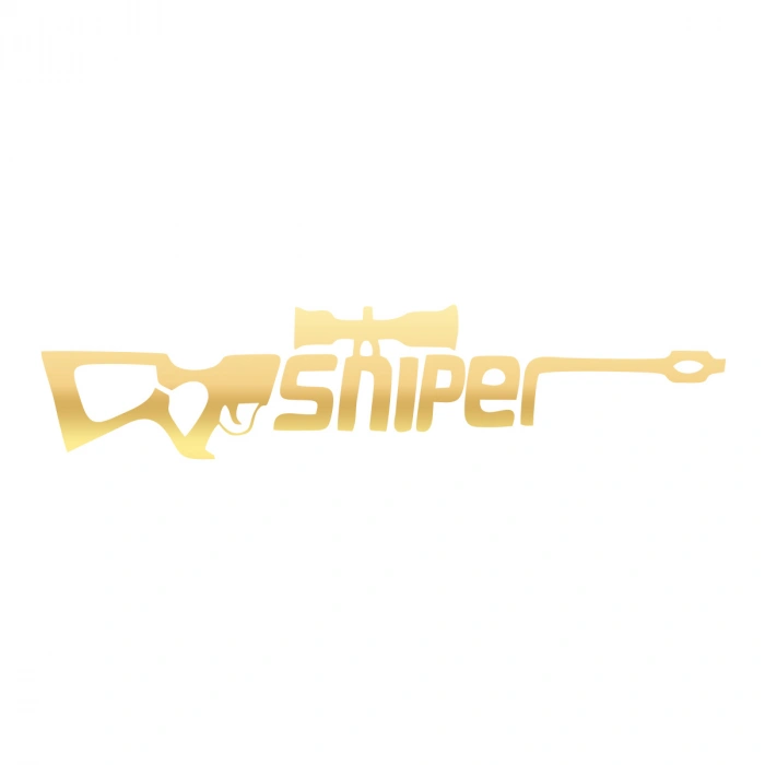 Sniper Sticker 17x17 Cm Gold