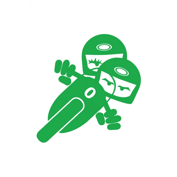 Twin Racers Motorcu Sticker 17x17 Cm Yeşil