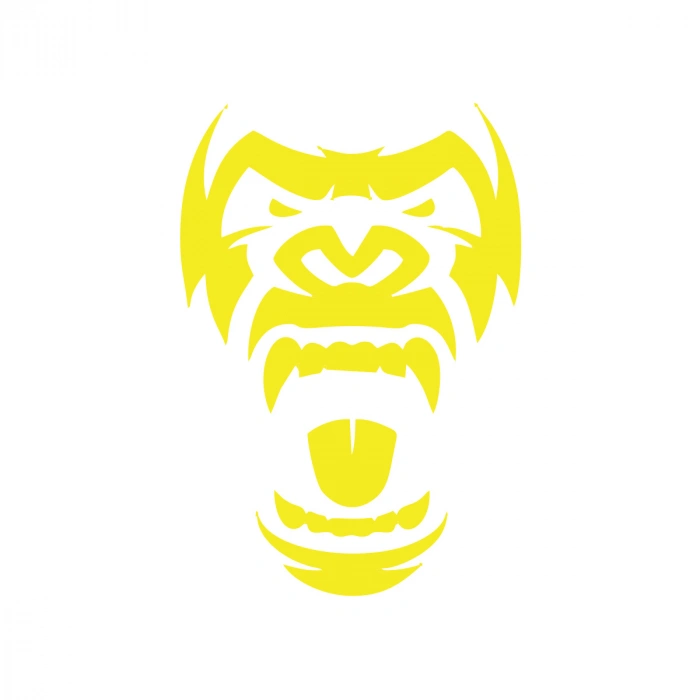 Goril Kafası Sticker17x17 Cm Sarı