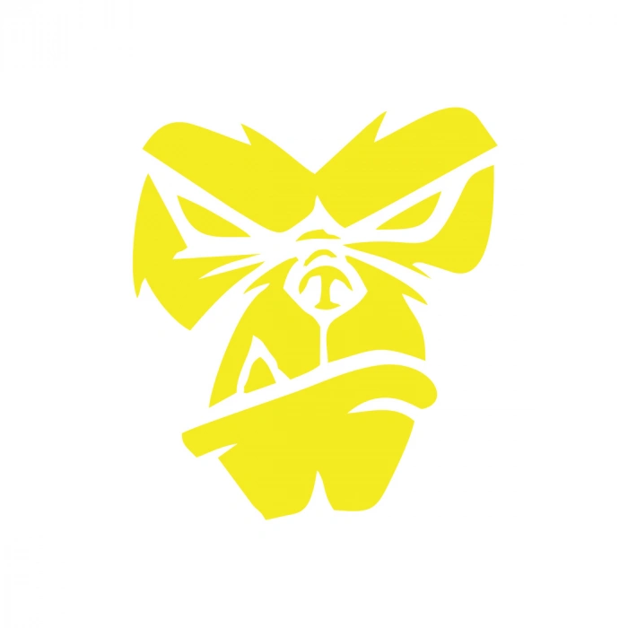 Goril Kafası Sticker17x17 Cm Sarı