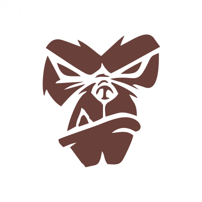 Goril Kafası Sticker17x17 Cm Kahverengi