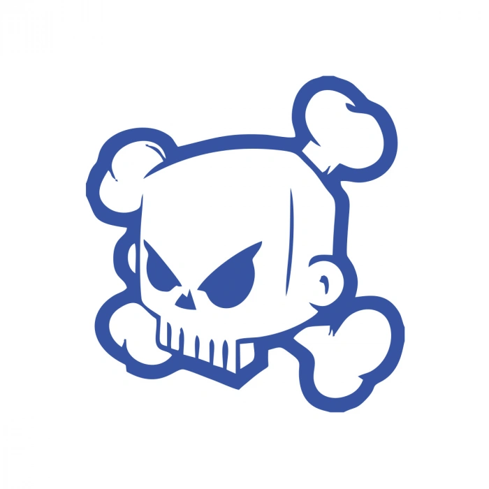 Kuru Kafa Sticker 17x17 Cm Mavi