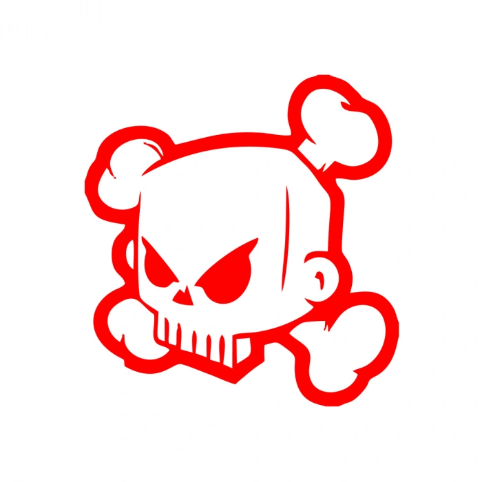 Kuru Kafa Sticker 17x17 Cm Kırmızı