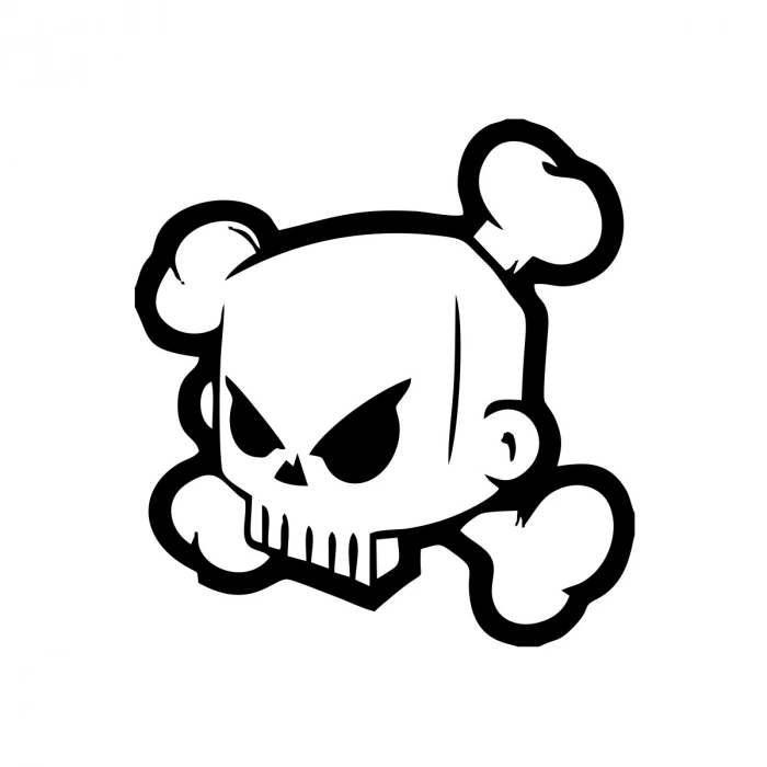 Kuru Kafa Sticker 17x17 Cm Siyah