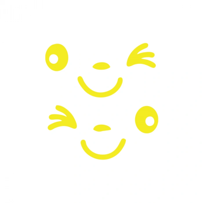 Göz Kırpan Ayna Sitcker 2 Adet17x17 Cm Sarı