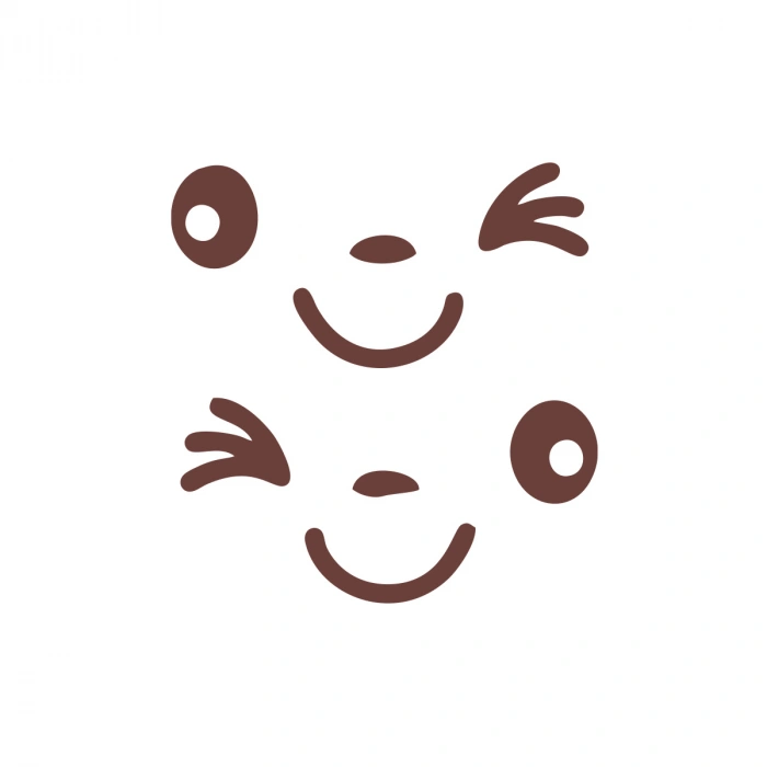 Göz Kırpan Ayna Sitcker 2 Adet17x17 Cm Kahverengi