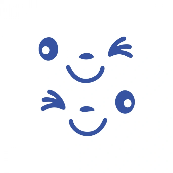 Göz Kırpan Ayna Sitcker 2 Adet17x17 Cm Mavi