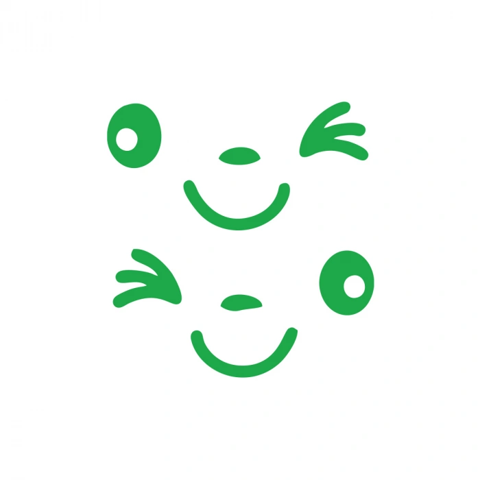 Göz Kırpan Ayna Sitcker 2 Adet17x17 Cm Yeşil