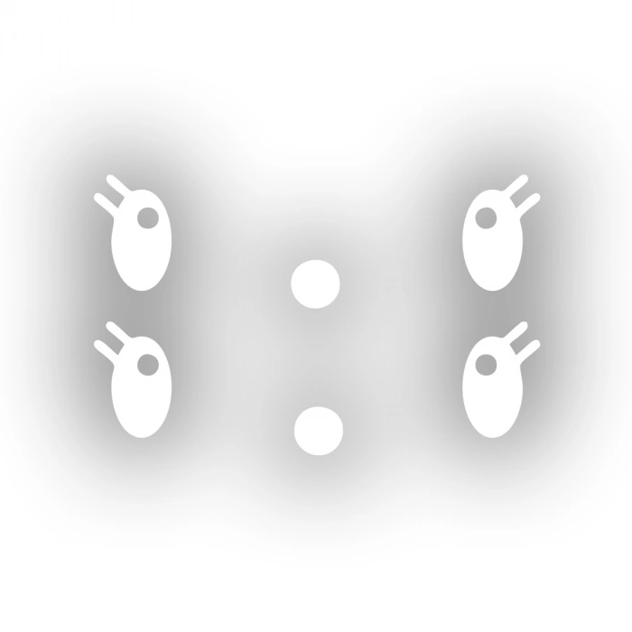 Gülen Surat Ayna Sticker 2 Adet17x17 Cm Beyaz