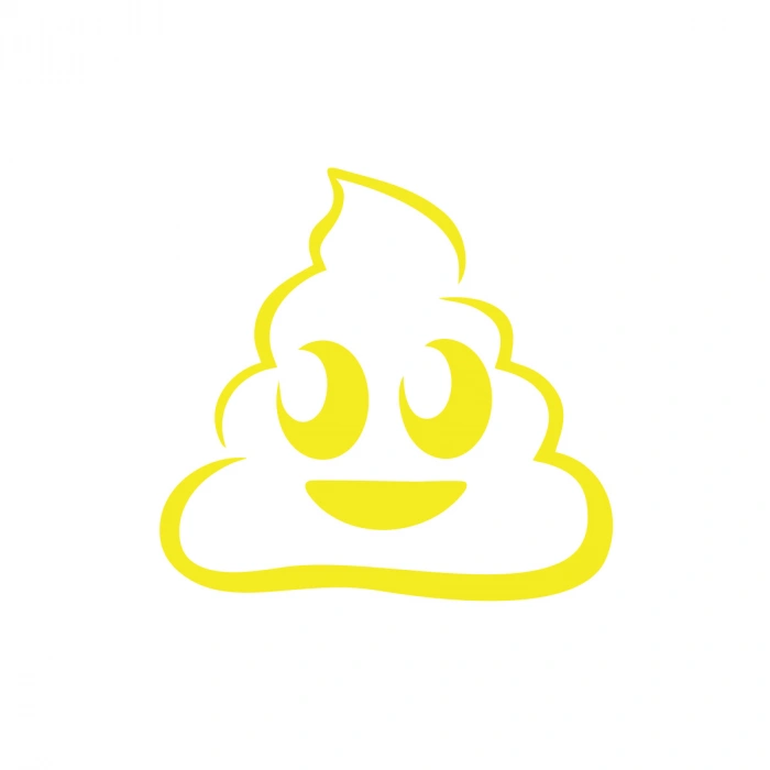 Sevimli Gülen B*k Emoji Sticker17x17 Cm Sarı