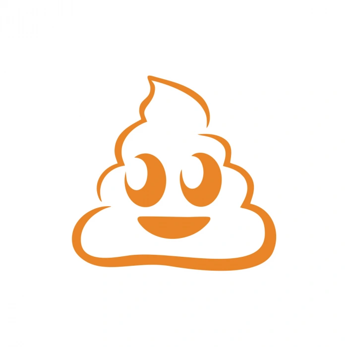 Sevimli Gülen B*k Emoji Sticker17x17 Cm Turuncu