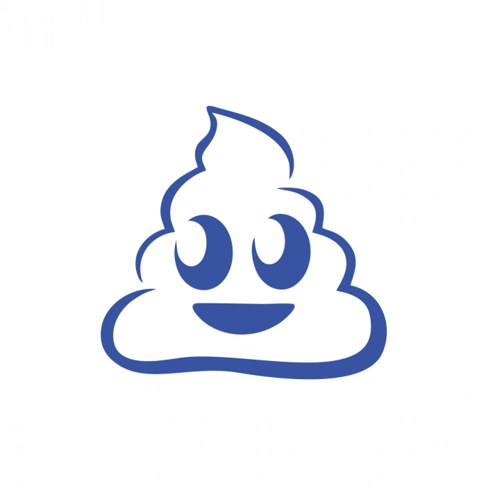 Sevimli Gülen B*k Emoji Sticker17x17 Cm Mavi