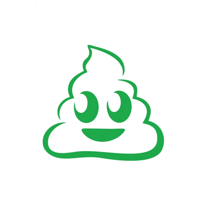 Sevimli Gülen B*k Emoji Sticker17x17 Cm Yeşil