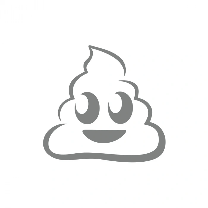 Sevimli Gülen B*k Emoji Sticker17x17 Cm Gri