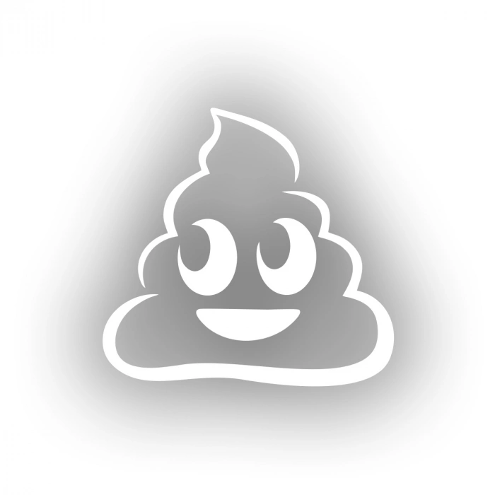 Sevimli Gülen B*k Emoji Sticker17x17 Cm Beyaz