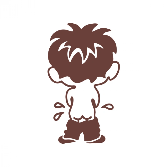 Cocuk Sticker17x17 Cm Kahverengi