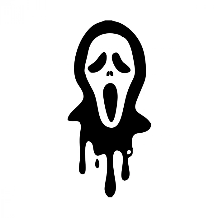 Hayalet Sitcker17x17 Cm Siyah