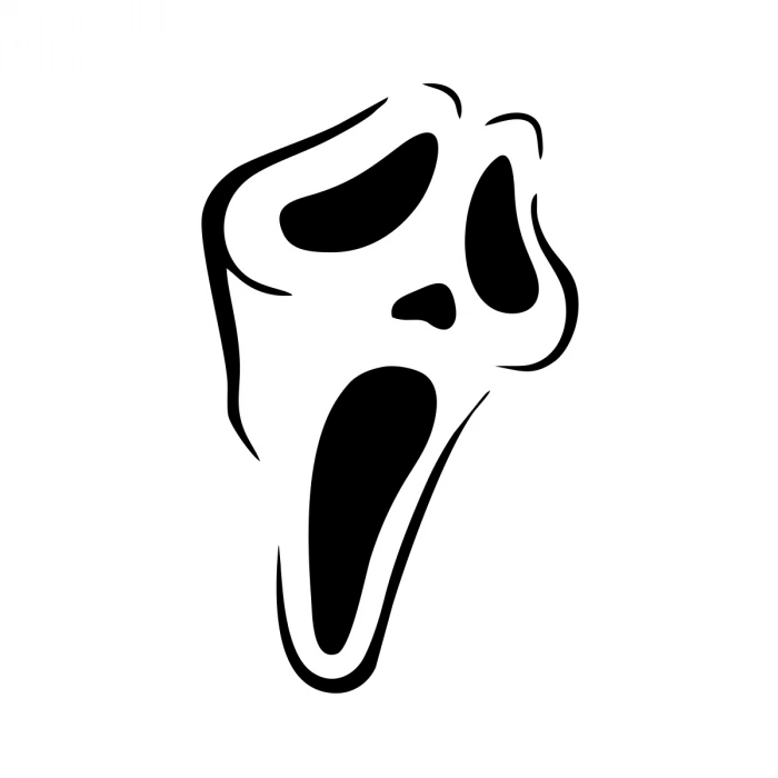 Hayalet Sitcker17x17 Cm Siyah