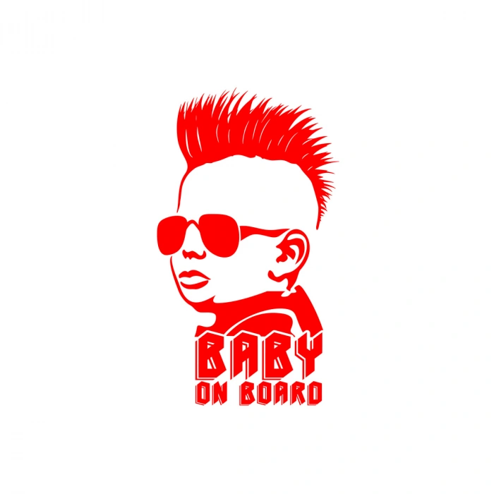 Baby on Board Sticker 17x17 Cm Kırmızı