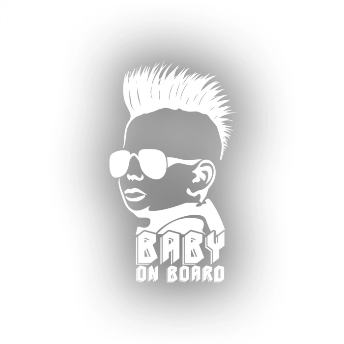 Baby on Board Sticker 17x17 Cm Beyaz