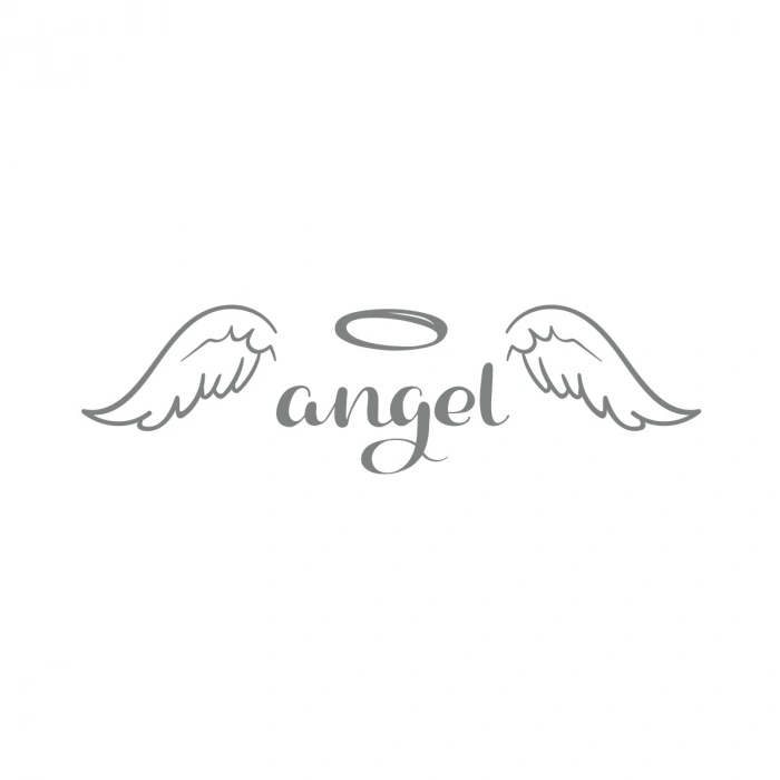 Angel Sticker 17x17 Cm Gri