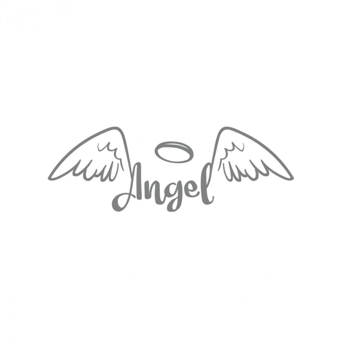 Angel Sticker 17x17 Cm Gri