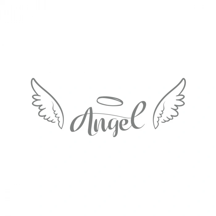 Angel Sticker 17x17 Cm Gri