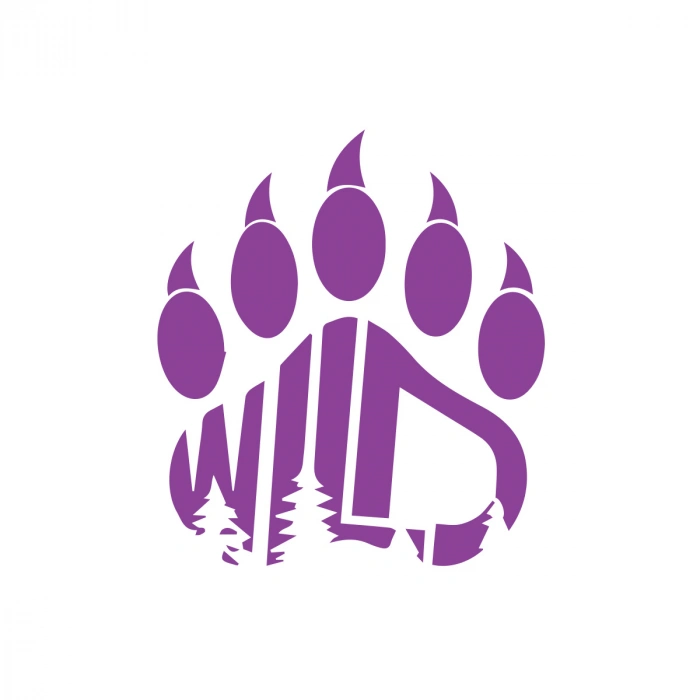 Wild Sticker 17x17 Cm Mor