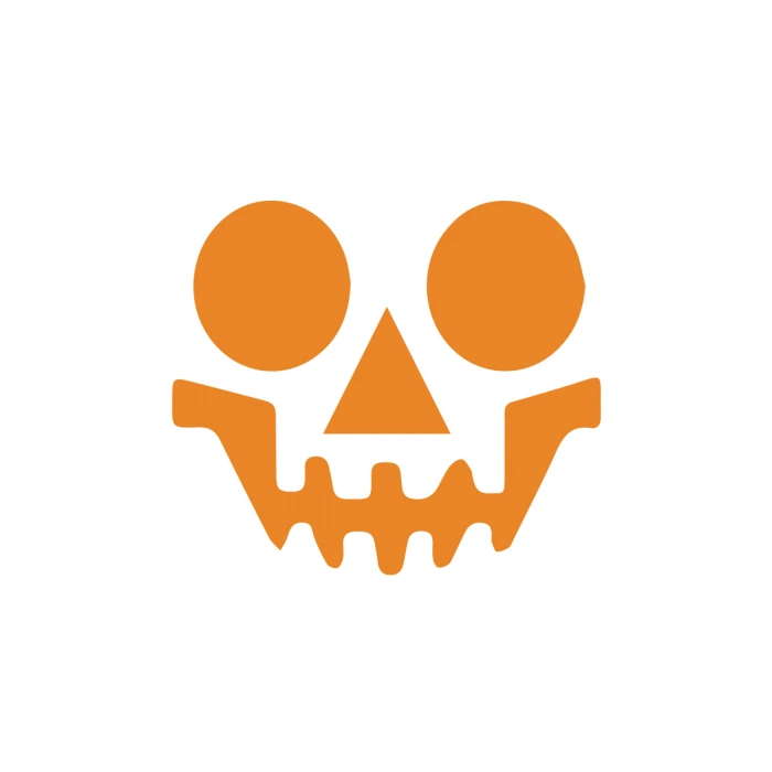 İskelet Sticker 17x17 Cm Turuncu