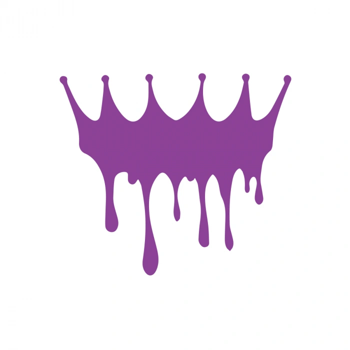 Kral Tacı Sticker 17x17 Cm Mor