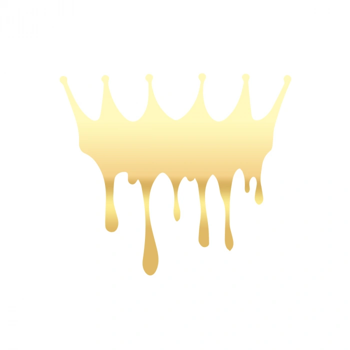 Kral Tacı Sticker 17x17 Cm Gold