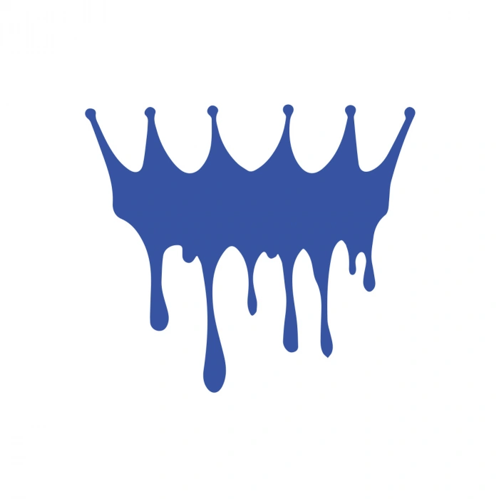 Kral Tacı Sticker 17x17 Cm Mavi