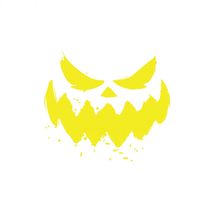 Korkunç Surat Sticker 17x17 Cm Sarı