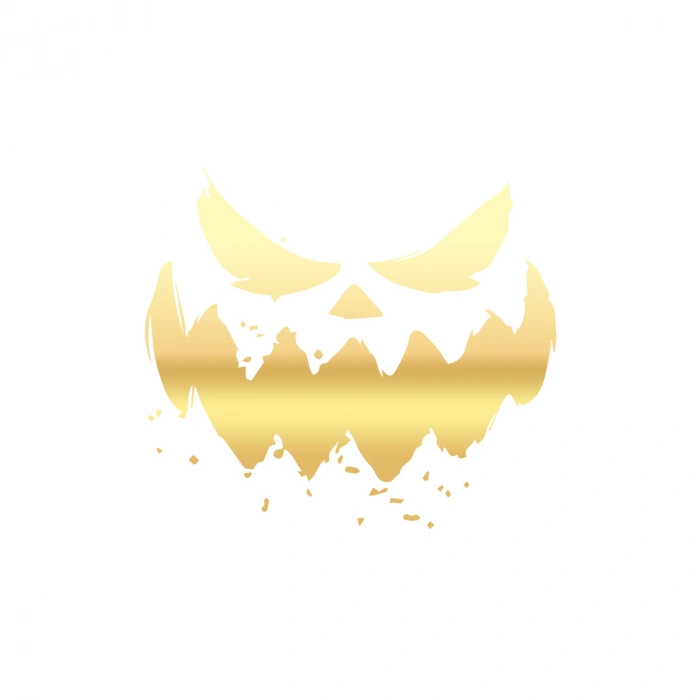 Korkunç Surat Sticker 17x17 Cm Gold