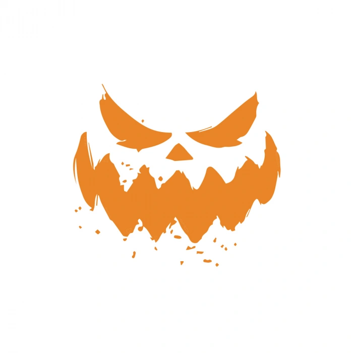 Korkunç Surat Sticker 17x17 Cm Turuncu