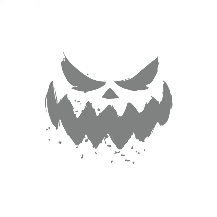 Korkunç Surat Sticker 17x17 Cm Gri