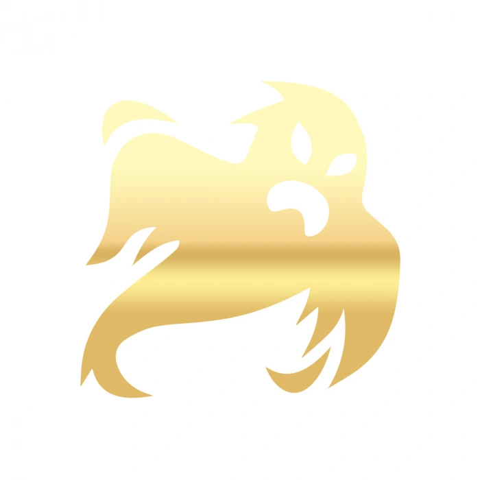 Hayalet Sticker 17x17 Cm Gold