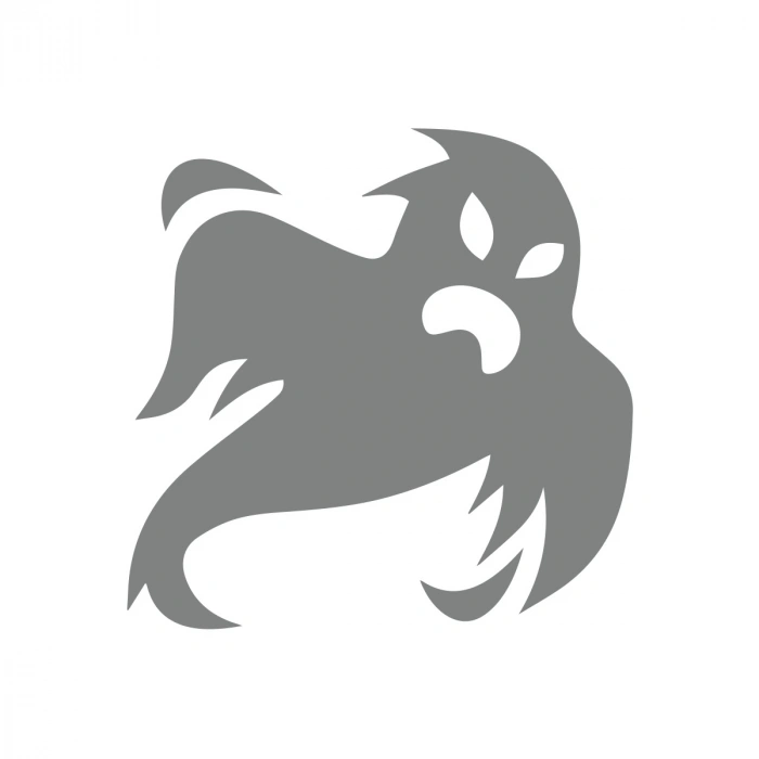 Hayalet Sticker 17x17 Cm Gri