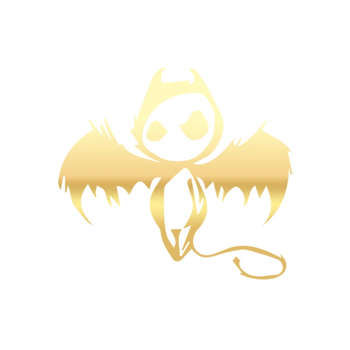 Korkunç Melek Sticker 17x17 Cm Gold