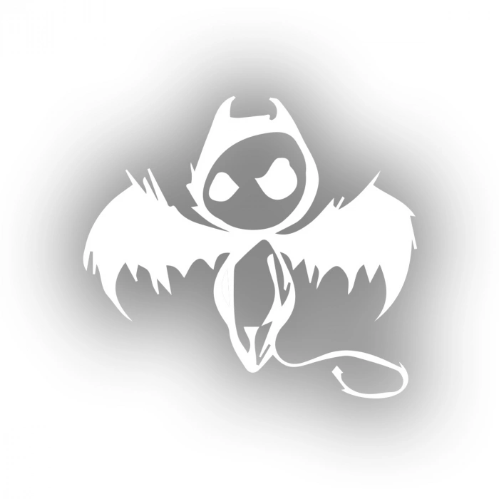 Korkunç Melek Sticker 17x17 Cm Beyaz