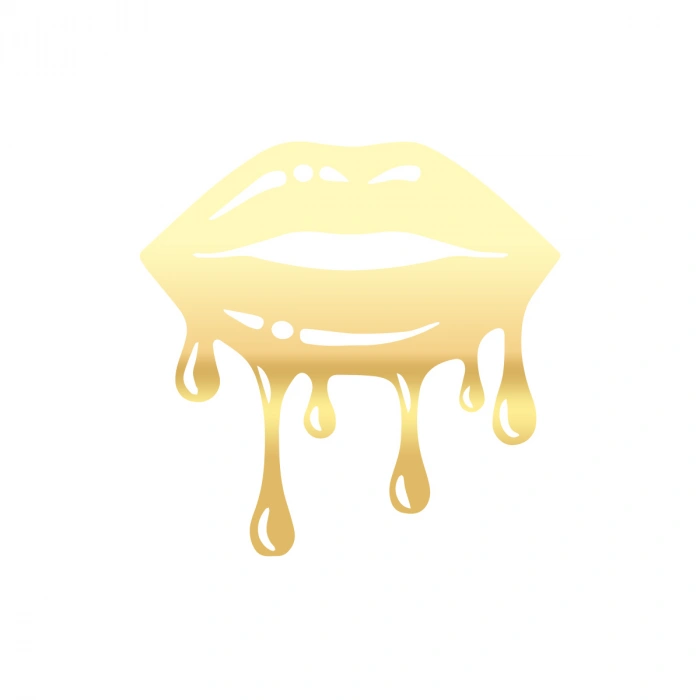 Akan Dudak Sticker 17x17 Cm Gold