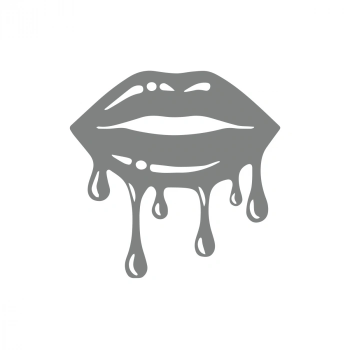 Akan Dudak Sticker 17x17 Cm Gri