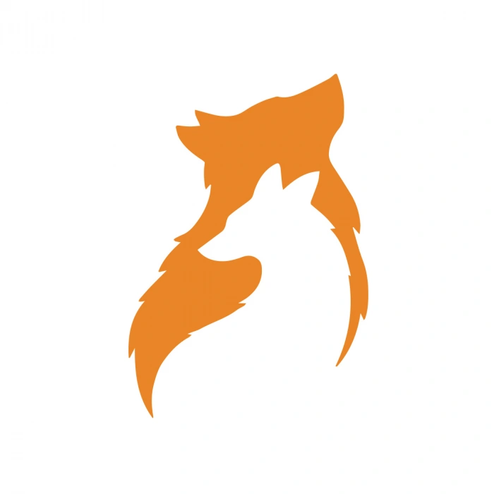 Kurt İçinde Kurt Sticker 17x17 Cm Turuncu