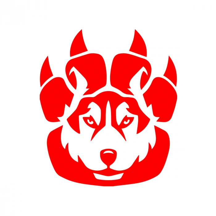 Wild Kurt Sticker 17x17 Cm Kırmızı