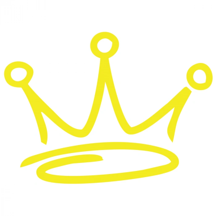 Kral Tacı Sticker 17x17 Cm Sarı