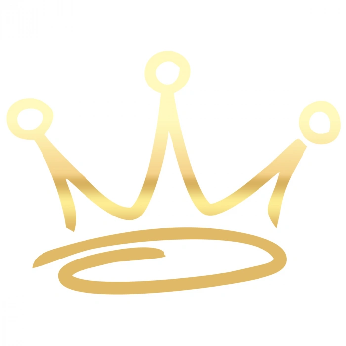 Kral Tacı Sticker 17x17 Cm Gold