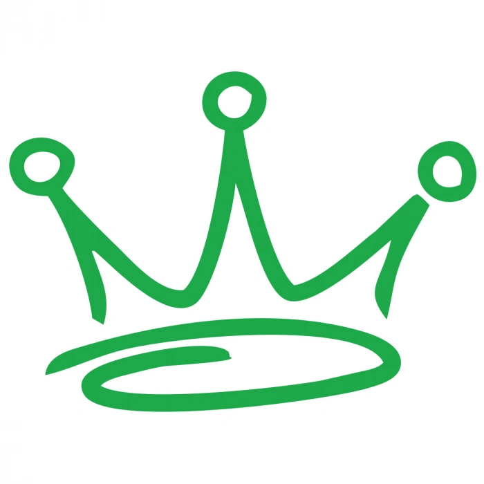 Kral Tacı Sticker 17x17 Cm Yeşil