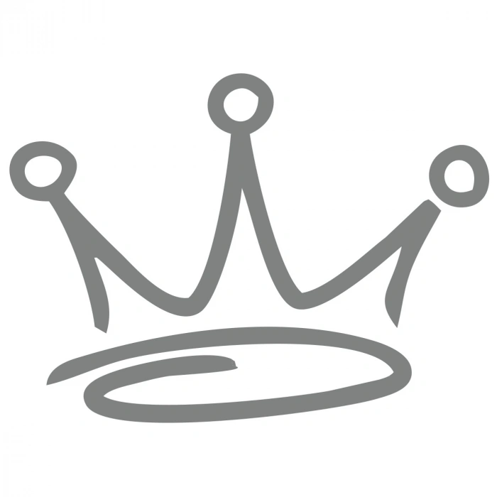 Kral Tacı Sticker 17x17 Cm Gri