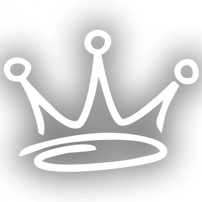 Kral Tacı Sticker 17x17 Cm Beyaz