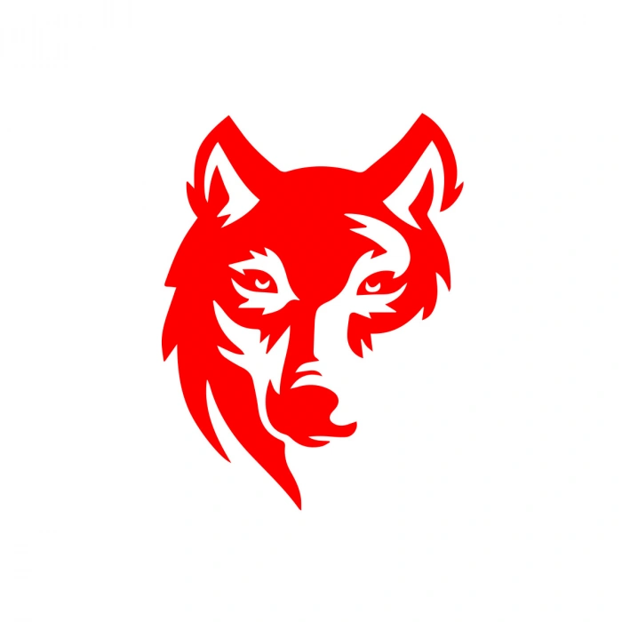 Kurt Sticker 17x17 Cm Kırmızı